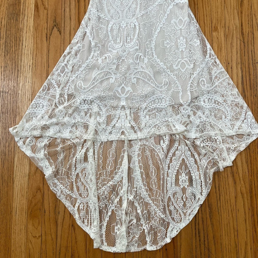 The Vintage Shop Dress Womens Medium White Lace Romantic Coquette Fairy Feminine - Picture 6 of 11